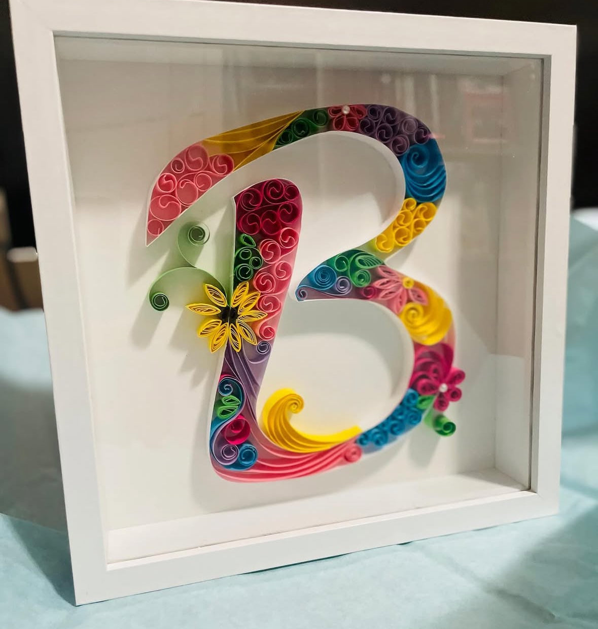 Custom Quilled Single Letter – Handmade Monogram Paper Art