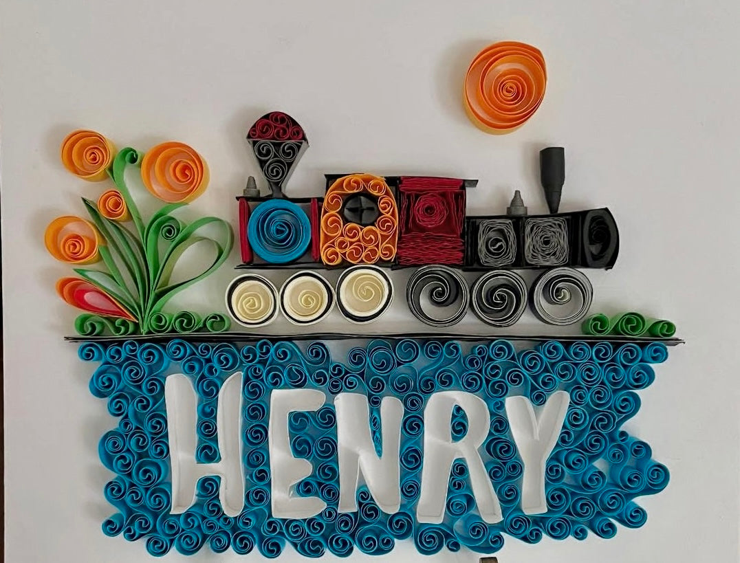 Personalized Full Name Quilling Artwork – Handmade Paper Art