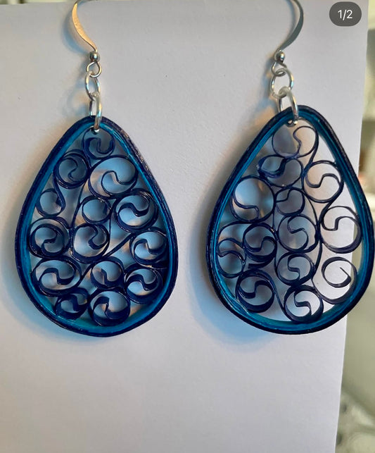 Handmade Quilled Paper Earrings – Lightweight & Unique